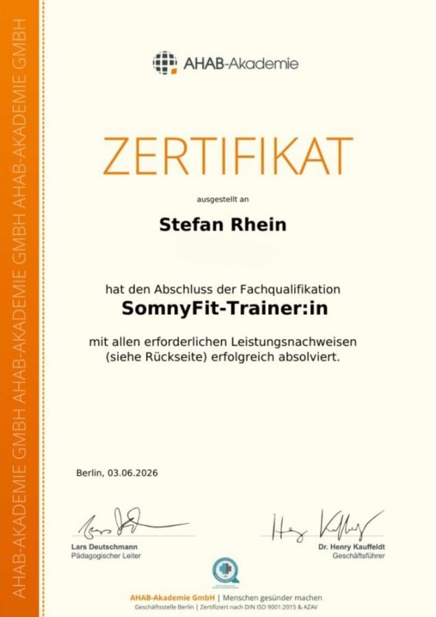 zertifikat schlafberater s1